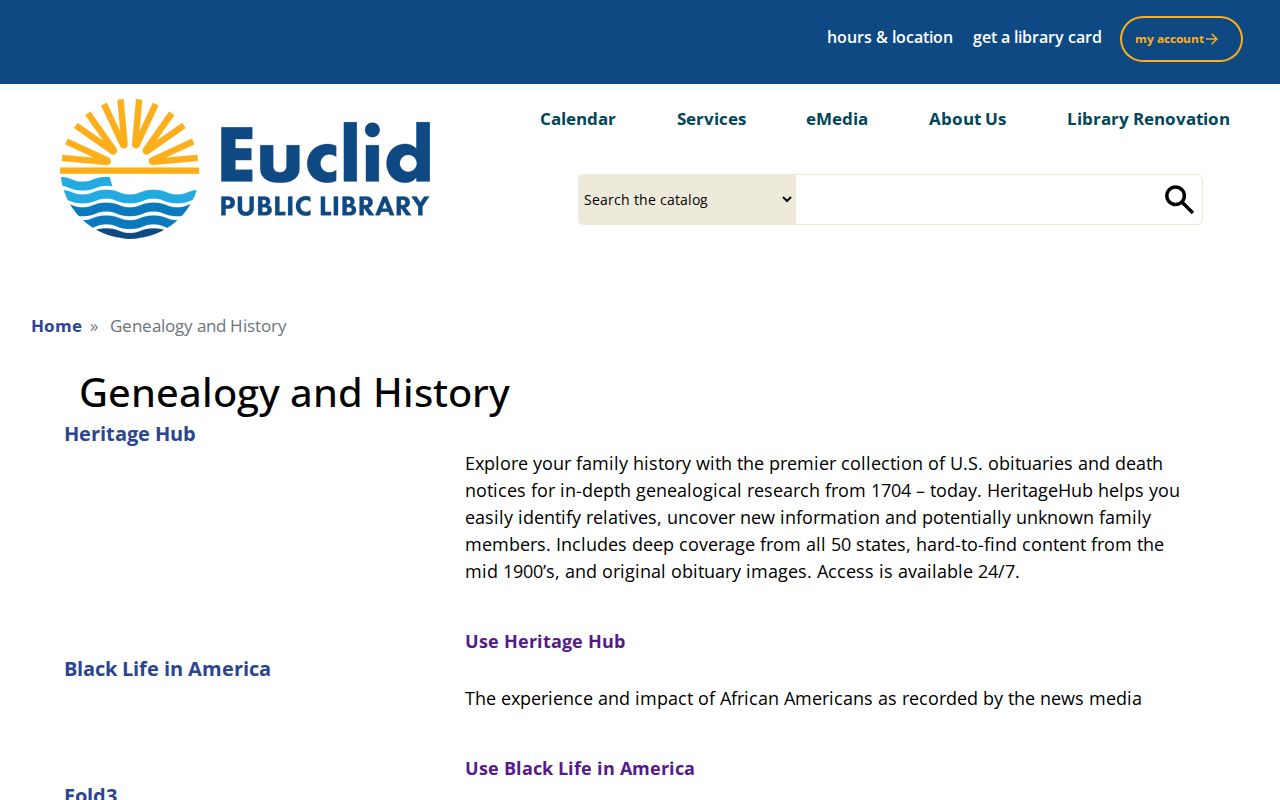 Euclid city directory genealogy resources at the public library