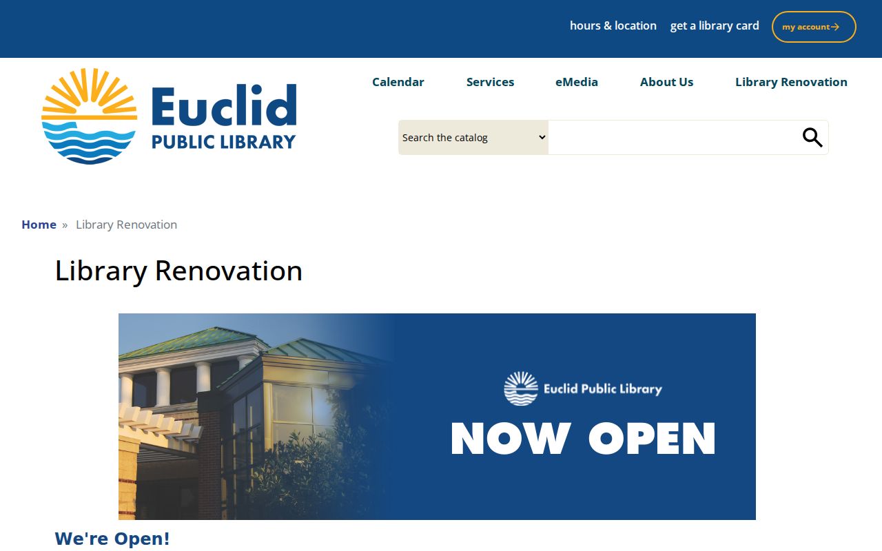 Euclid city directory library reopening information