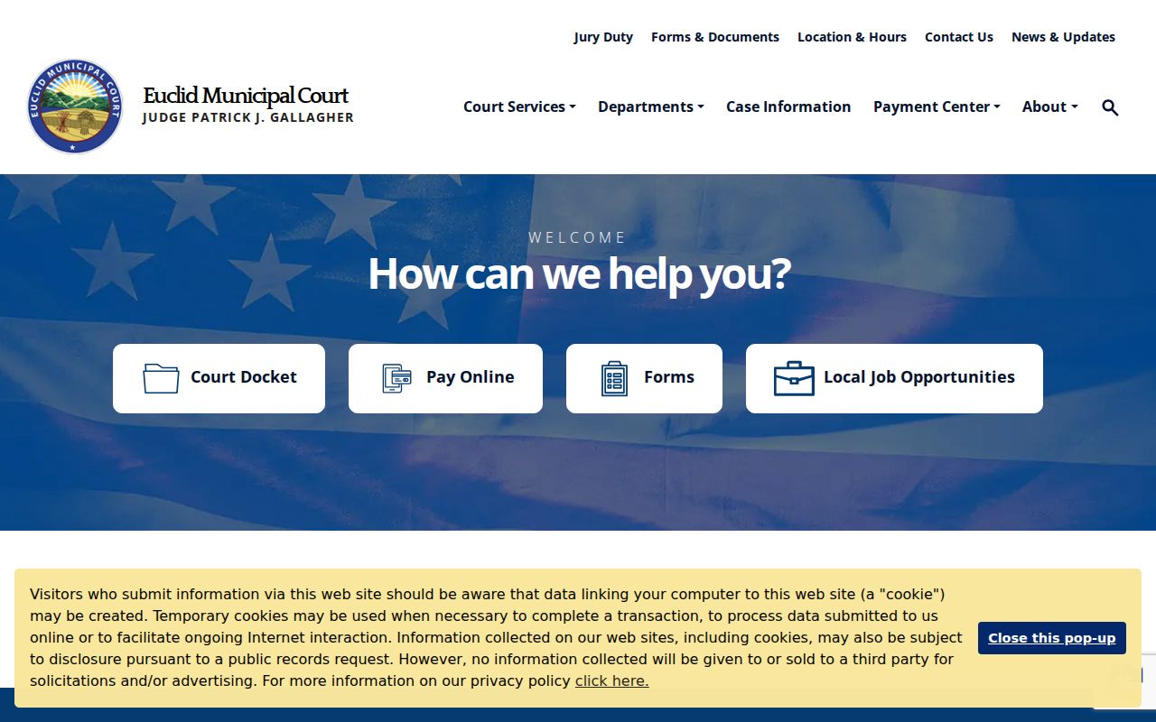 Euclid residents directory Municipal Court docket entry point