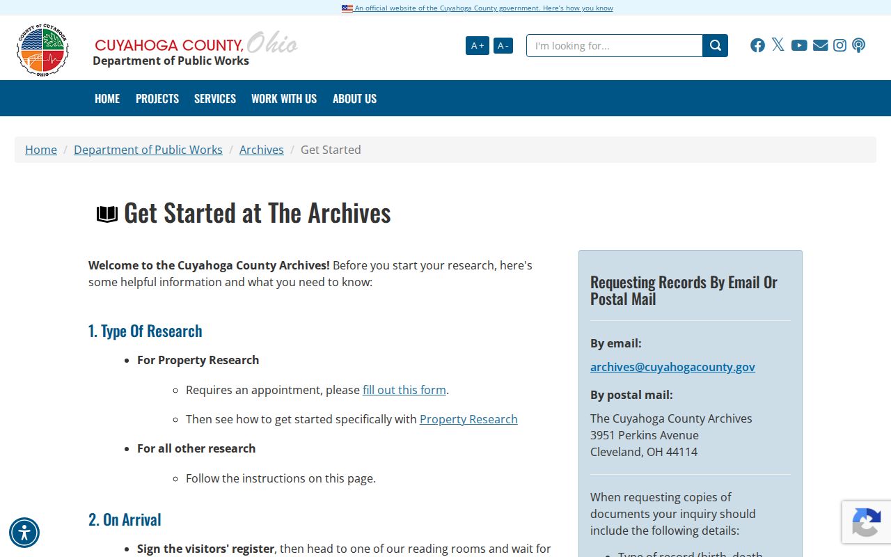 Euclid previous residents County Archives property research page