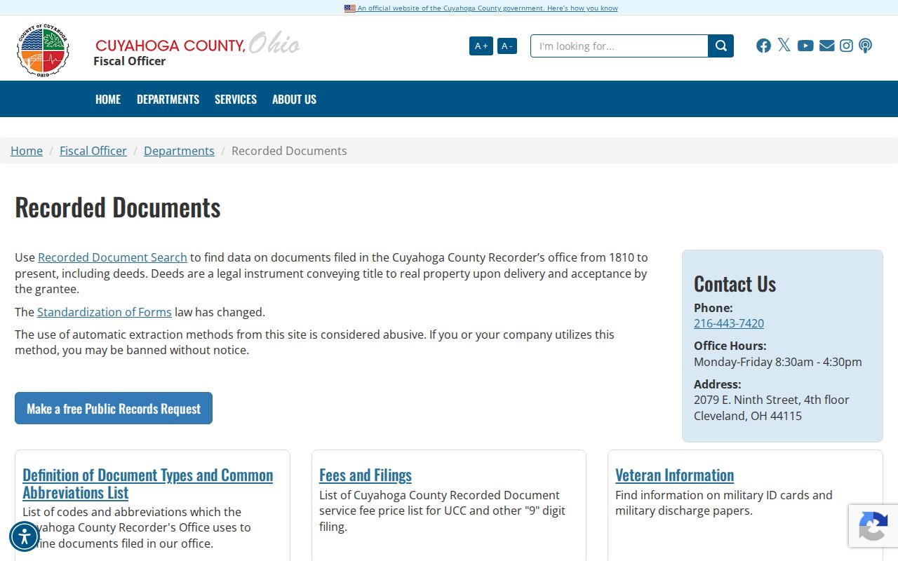 Euclid previous residents deed research at Cuyahoga County Recorded Documents