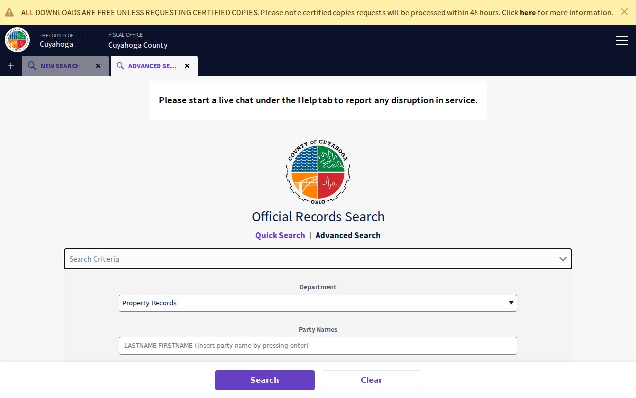 Euclid street directory advanced deed and address search