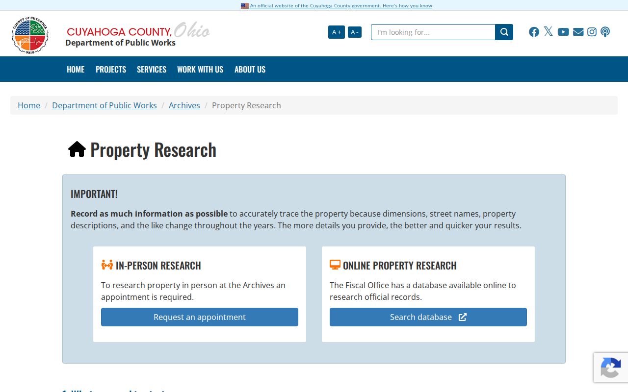 Euclid street directory County Archives property history guide
